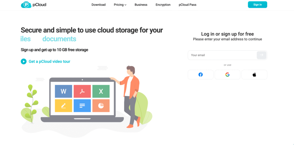 pCloud Home Page